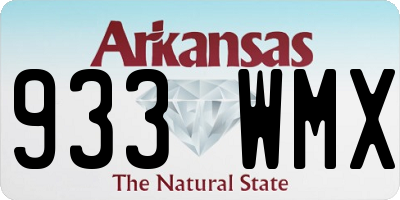 AR license plate 933WMX