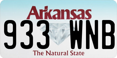 AR license plate 933WNB