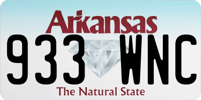 AR license plate 933WNC