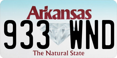 AR license plate 933WND