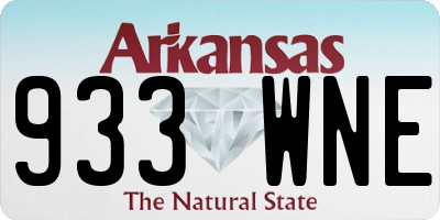 AR license plate 933WNE