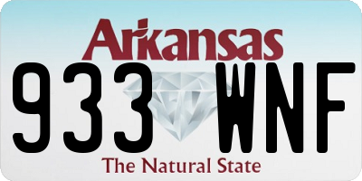 AR license plate 933WNF