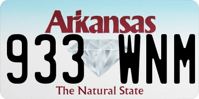 AR license plate 933WNM