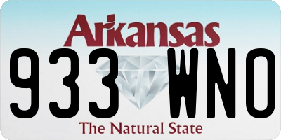 AR license plate 933WNO