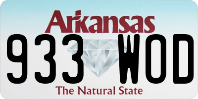 AR license plate 933WOD