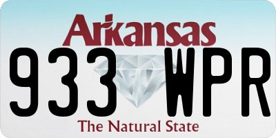 AR license plate 933WPR