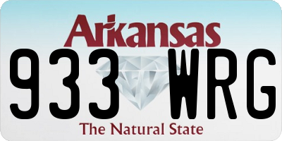 AR license plate 933WRG