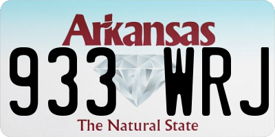 AR license plate 933WRJ