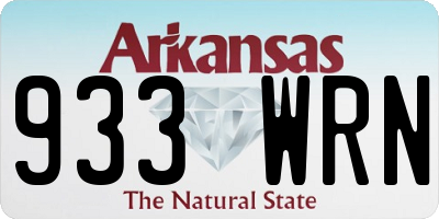 AR license plate 933WRN