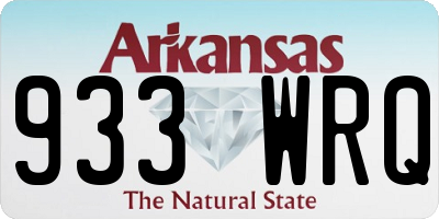 AR license plate 933WRQ