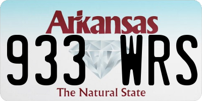 AR license plate 933WRS