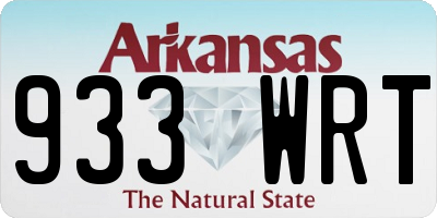 AR license plate 933WRT