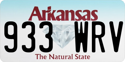 AR license plate 933WRV
