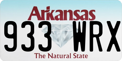 AR license plate 933WRX