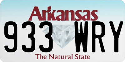 AR license plate 933WRY
