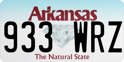 AR license plate 933WRZ