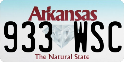 AR license plate 933WSC