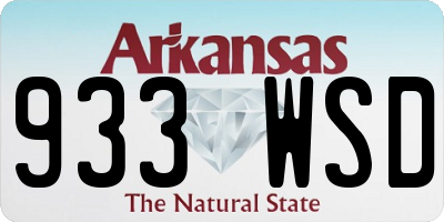 AR license plate 933WSD