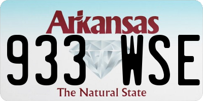 AR license plate 933WSE