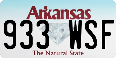 AR license plate 933WSF
