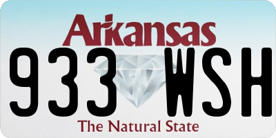 AR license plate 933WSH