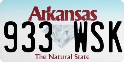 AR license plate 933WSK