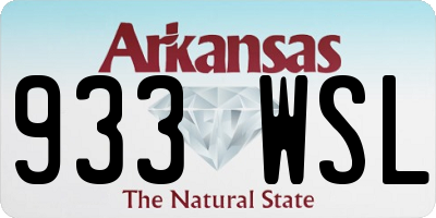 AR license plate 933WSL