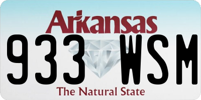 AR license plate 933WSM