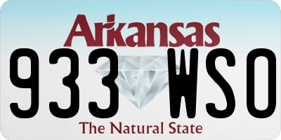 AR license plate 933WSO