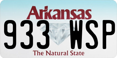 AR license plate 933WSP