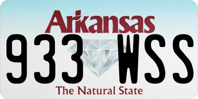 AR license plate 933WSS