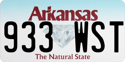 AR license plate 933WST