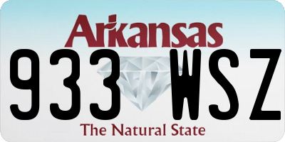 AR license plate 933WSZ