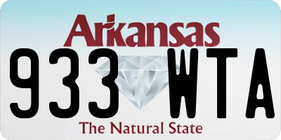 AR license plate 933WTA