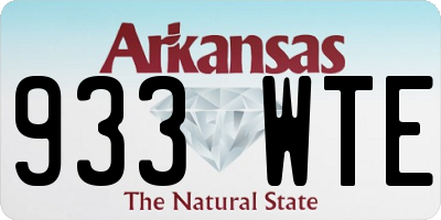 AR license plate 933WTE