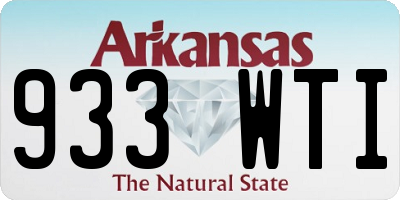 AR license plate 933WTI
