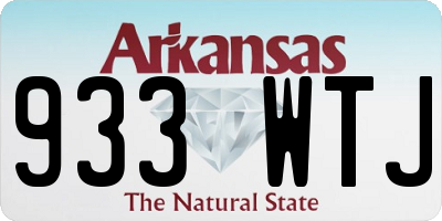 AR license plate 933WTJ