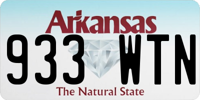 AR license plate 933WTN