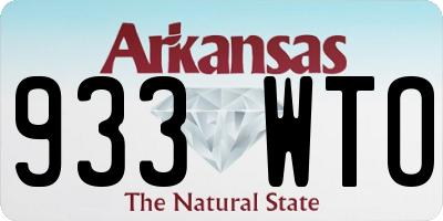 AR license plate 933WTO
