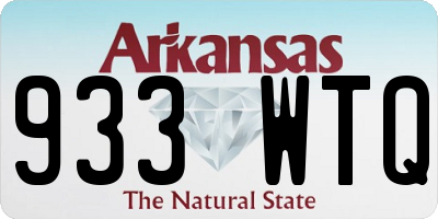 AR license plate 933WTQ