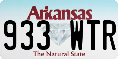 AR license plate 933WTR