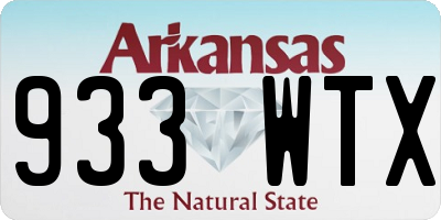 AR license plate 933WTX