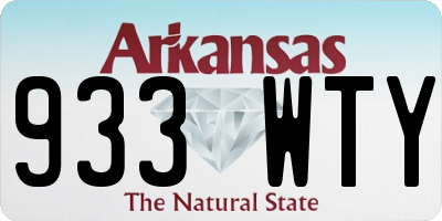 AR license plate 933WTY