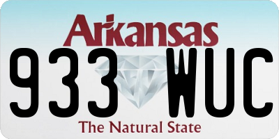 AR license plate 933WUC