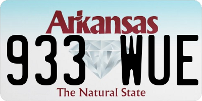 AR license plate 933WUE