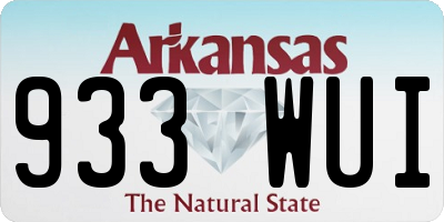 AR license plate 933WUI