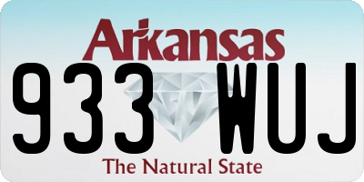 AR license plate 933WUJ