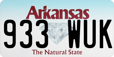 AR license plate 933WUK