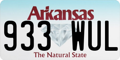 AR license plate 933WUL