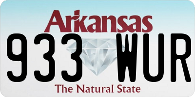 AR license plate 933WUR